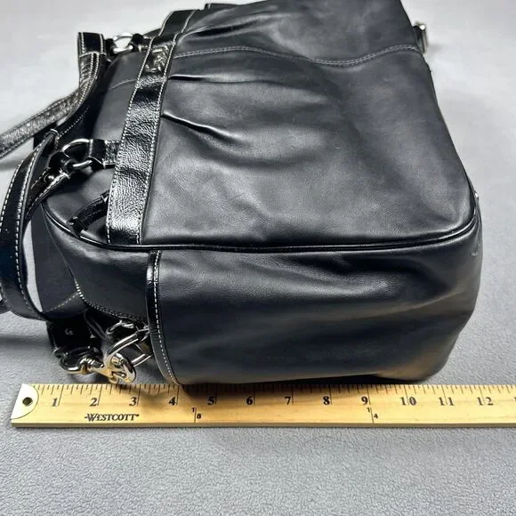 Coach Addison Tote Black Leather Diaper Bag Satchel Shoulder Crossbody F18374 - Picture 9 of 15